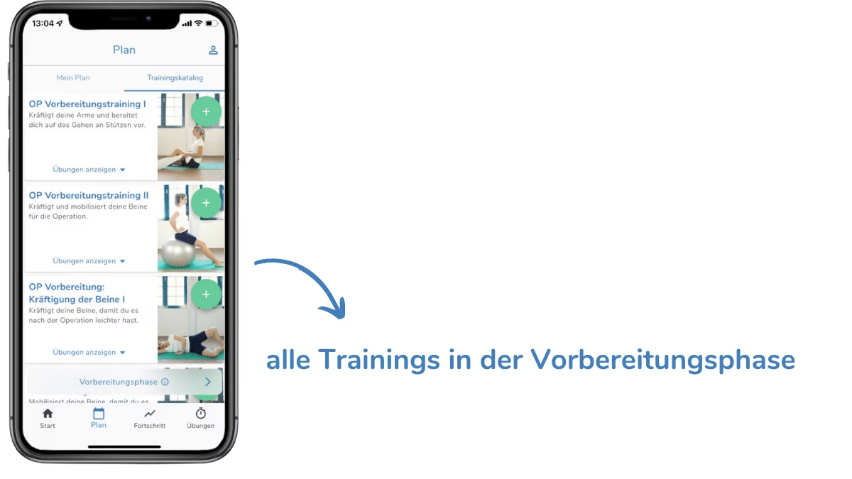 Orthopy Therapie-App: Digitaler Trainingsplan für Rehabilitation und Therapie.